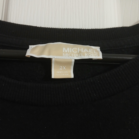 Michael Kors Black Sweatshirt 2XL Womens Monogrammed - Picture 4 of 7